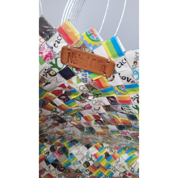 Nahui Ollin Candy Wrapper Peace Sign Love Doves Hippy‎ Retro Unique Purse READ - Picture 16 of 16